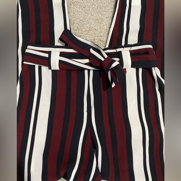NEW EXPRESS STRIPED LEG ANKLE HIGH RISE PANTS-SIZE 8 - Picture 2 of 3